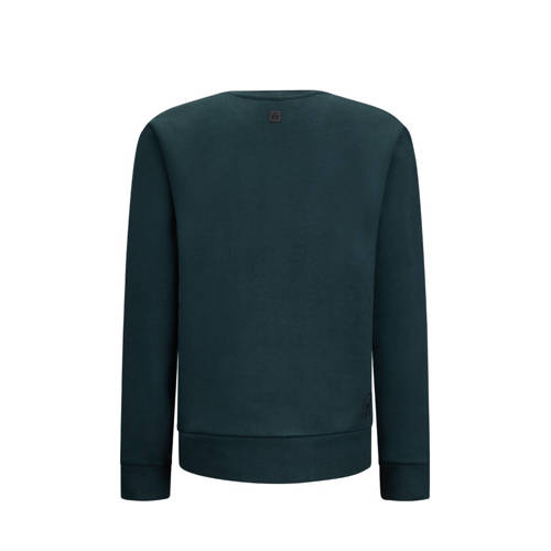 Retour Jeans sweater Borya met printopdruk donkergroen Printopdruk 134 140