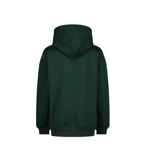 VINGINO hoodie Basic met printopdruk donkergroen Sweater Printopdruk 176