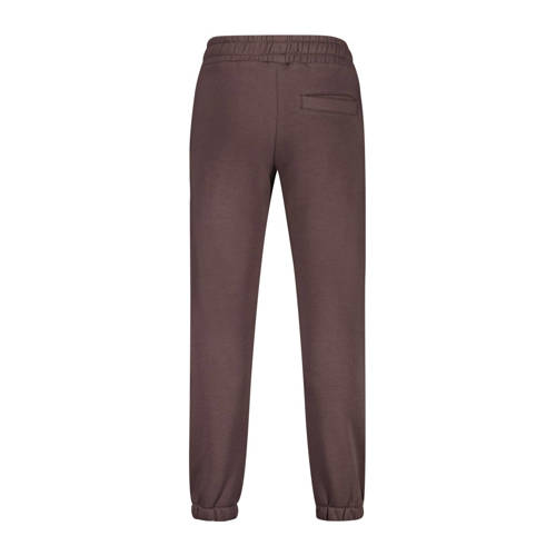 VINGINO tapered fit joggingbroek Basic met printopdruk aubergine Paars Jongens Sweat 152