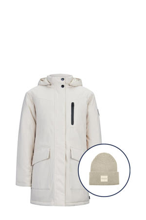 gewatteerde winterjas Silke offwhite