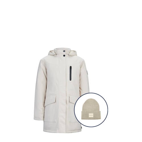 Retour Jeans gewatteerde winterjas Silke offwhite Ecru Meisjes Polyester Capuchon