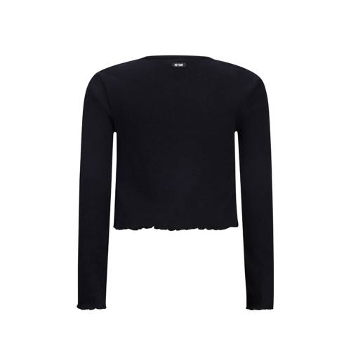 Retour Jeans longsleeve Ida zwart Meisjes Stretchkatoen Ronde hals Effen 104