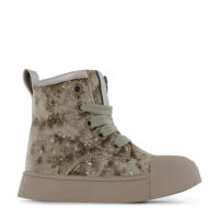 thumbnail: Gouden meisjes Shoesme fluwelen sneakers met veters