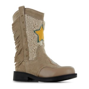 suède cowboylaarzen taupe