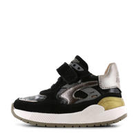 thumbnail: Shoesme   leren sneakers zwart/goud