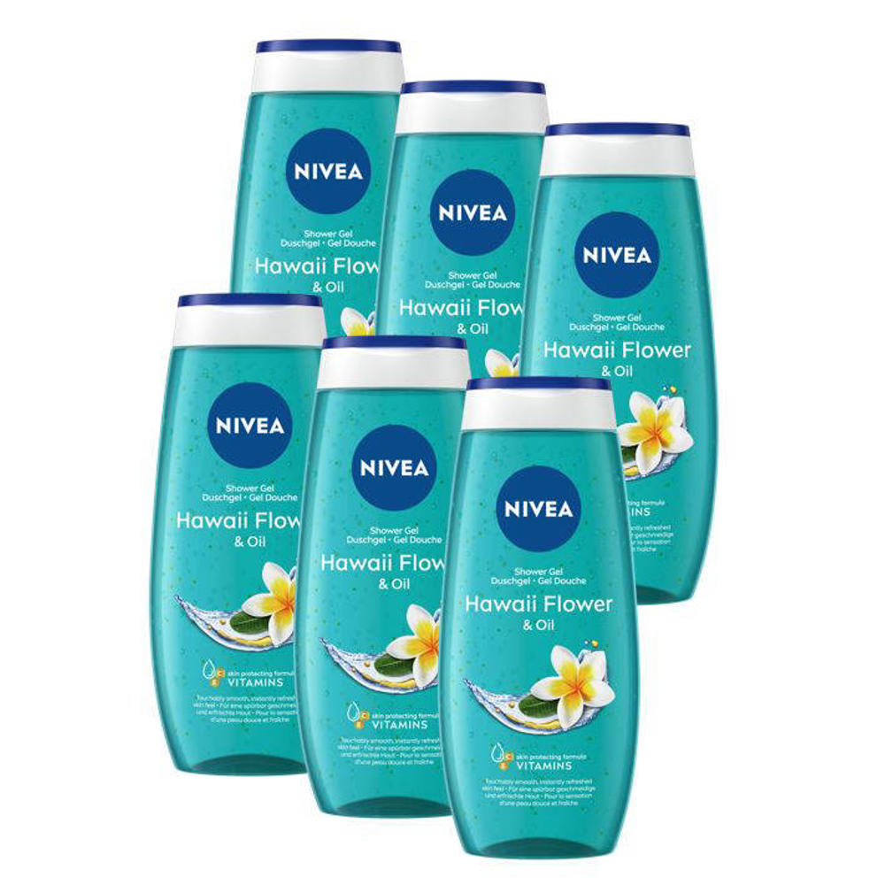 NIVEA Hawaii Flower & Oil douchegel - voordeelverpakking - 6 x 250 ml