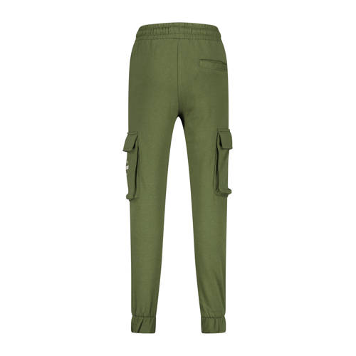 Vingino tapered fit joggingbroek Sallo armygroen Jongens Sweat Effen