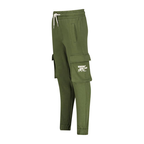 Vingino tapered fit joggingbroek Sallo armygroen Jongens Sweat Effen