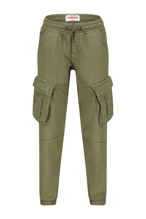tapered fit cargobroek Carlos armygroen