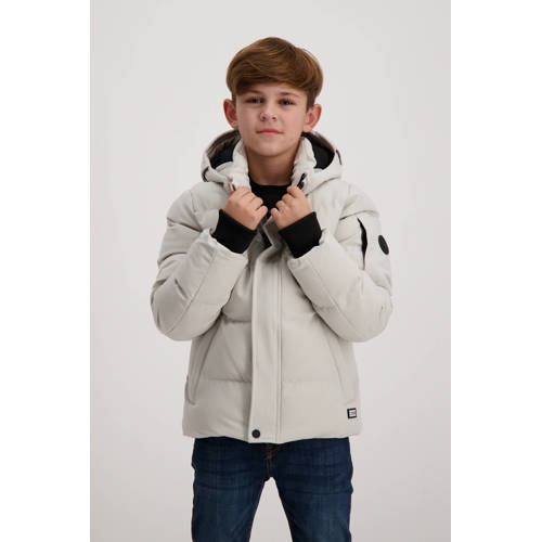 Cars gewatteerde winterjas BRONX offwhite Wit Jongens Nylon Capuchon Effen 188