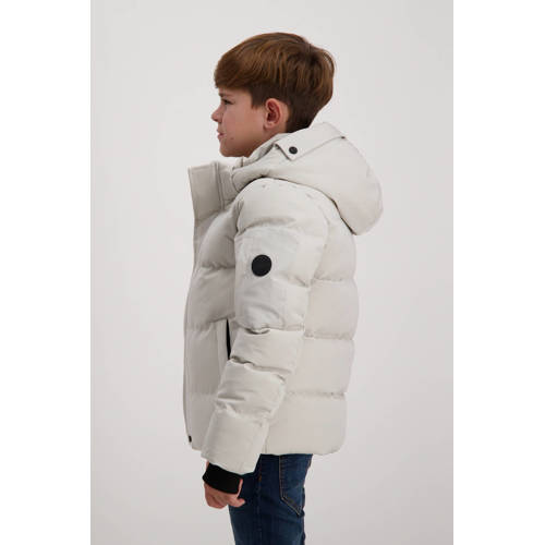 Cars gewatteerde winterjas BRONX offwhite Wit Jongens Nylon Capuchon Effen 188