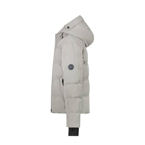 Cars gewatteerde winterjas BRONX grijs Jongens Nylon Capuchon Effen 128