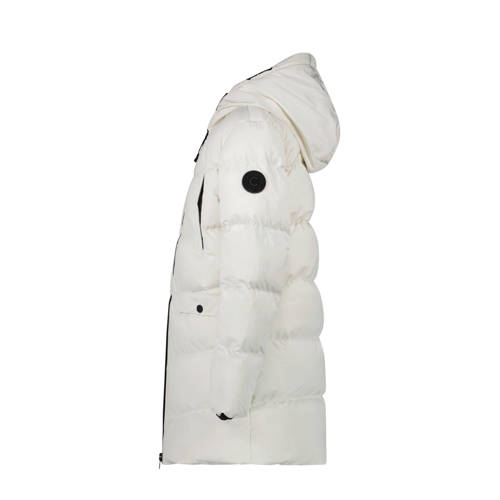 Cars gewatteerde winterjas YLIE wit Meisjes Polyester Capuchon Effen 140
