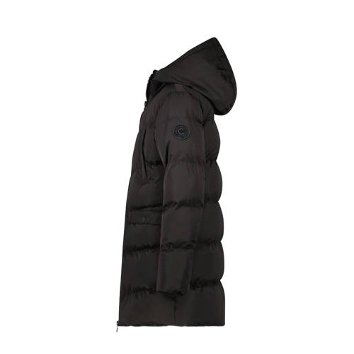 Cars gewatteerde winterjas YLIE zwart Meisjes Polyester Capuchon Effen 176