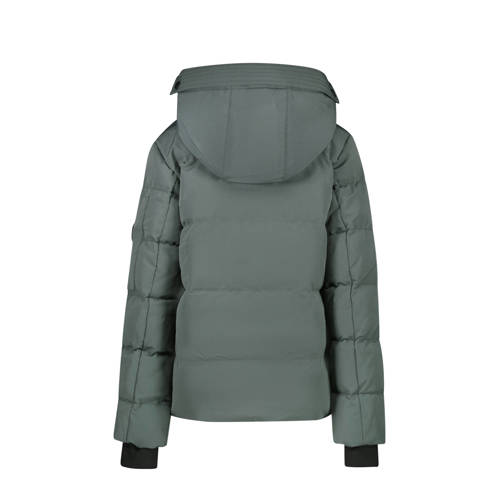 Cars gewatteerde winterjas BRONX groengrijs Jongens Nylon Capuchon Effen 116