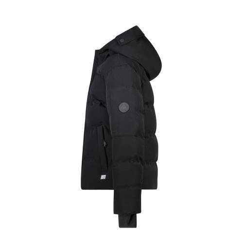 Cars gewatteerde winterjas BRONX zwart Jongens Nylon Capuchon Effen 140
