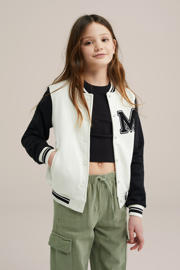 thumbnail: WE Fashion bomberjack zomer beige/donkerblauw
