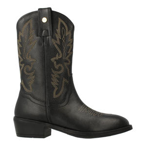 leren cowboylaarzen zwart