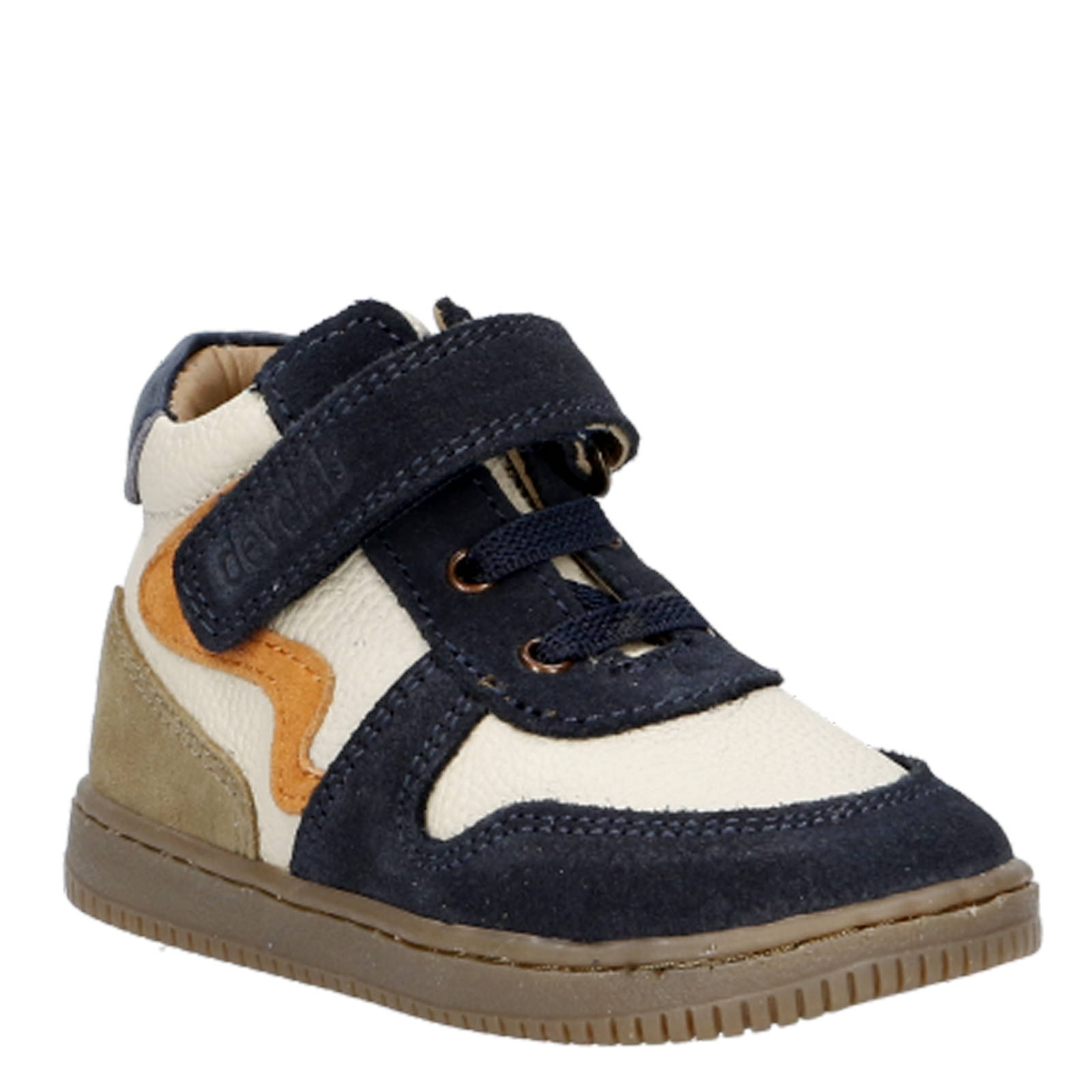 Develab leren sneakers donkerblauw kleertjes