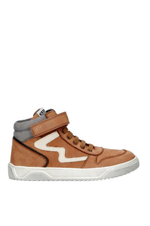   leren sneakers cognac