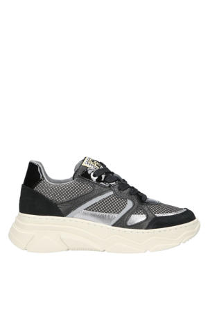   leren sneakers zwart