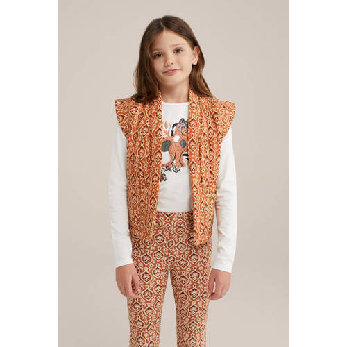 WE Fashion Tas Oranje Meisjes Polyester All over print