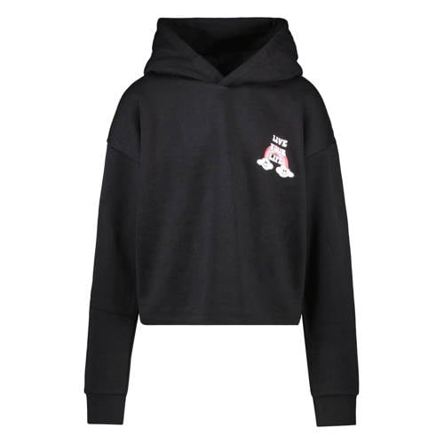 Cars hoodie BIANCA met backprint zwart Sweater Backprint