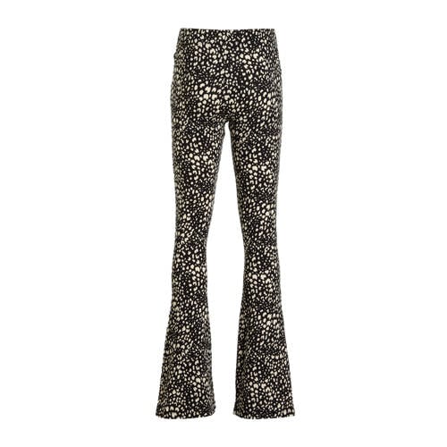 Cars flared broek PILAR met all over print zwart beige Jongens Viscose 164