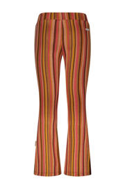 thumbnail: B.Nosy gestreepte flared broek Phae oranje/roze
