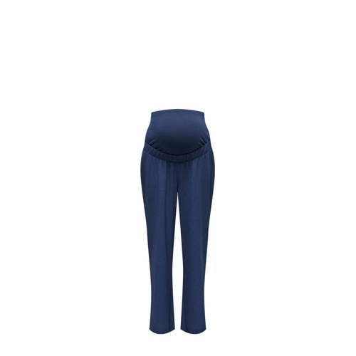 ONLY MATERNITY wide leg zwangerschapspantalon OLMNANCY donkerblauw Broek Dames Polyester S