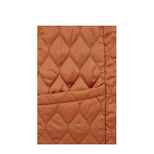 WE Fashion gilet donkeroranje Meisjes Polyester V-hals Effen 122 128