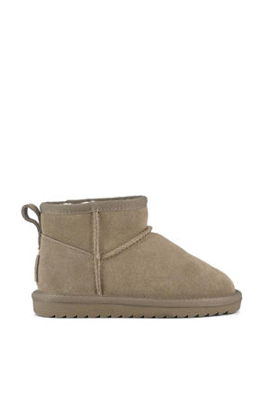   suède enkelboots taupe