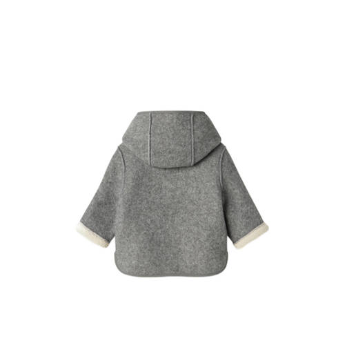 name it BABY jas NBNMILY grijs Jongens Polyester Capuchon Effen 62