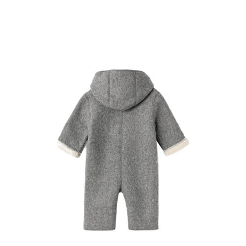 name it BABY babypak NBNMILY grijs Jas Jongens Polyester Capuchon Effen 62 68