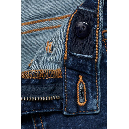 Mango Kids flared jeans donkerblauw Meisjes Denim Effen 164