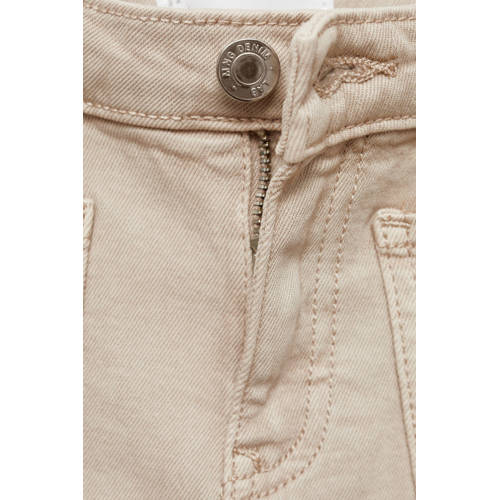 Mango Kids flared jeans lichtbruin Meisjes Katoen Effen 122