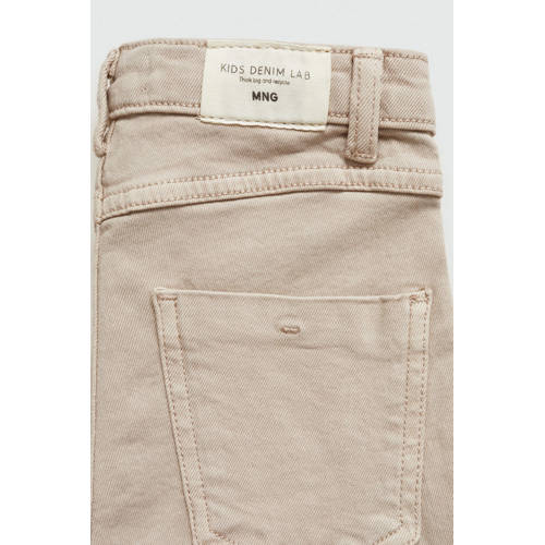 Mango Kids flared jeans lichtbruin Meisjes Katoen Effen 122