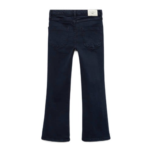 Mango Kids flared jeans marine Blauw Meisjes Katoen Effen 116