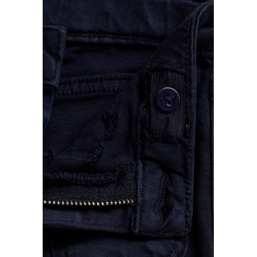 Mango Kids flared jeans marine Blauw Meisjes Katoen Effen 116