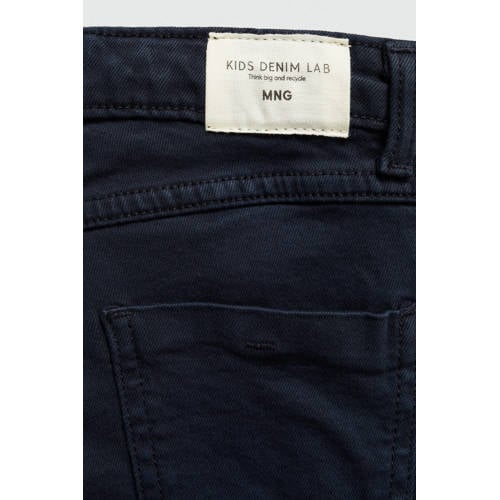 Mango Kids flared jeans marine Blauw Meisjes Katoen Effen 116