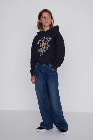Wide Leg Jeans Dominic Donker Blauw