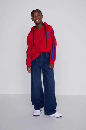 Wide Leg Jeans Dominique Donker Blauw