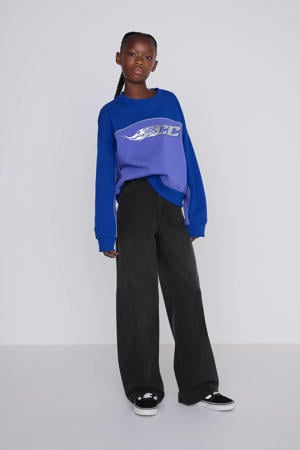 Wide Leg Jeans Dominique Donker Grijs