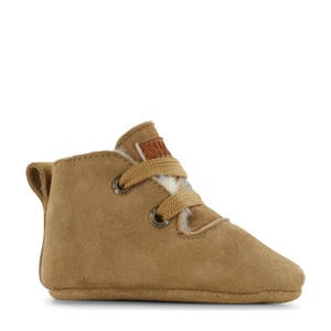 suède baby schoenen cognac