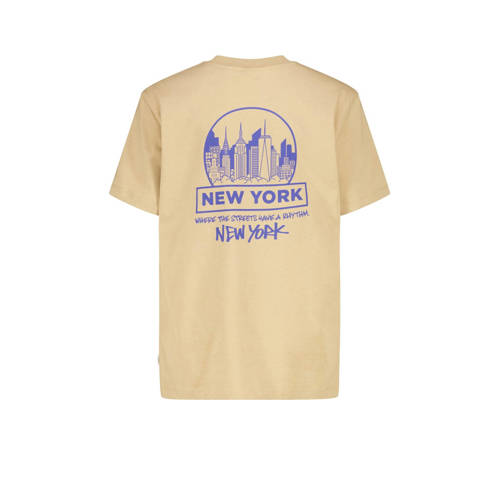 America Today T-shirt Errol JR met backprint camel Bruin Jongens Katoen Ronde hals 146 152