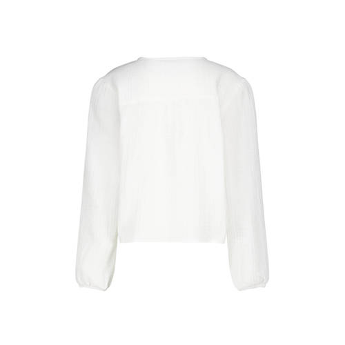 America Today blouse Blaire JR wit Meisjes Katoen V-hals Effen 134 140