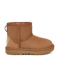 thumbnail: Camelkleurige jongens en meisjes UGG T Classic Mini II suède enkelboots met effen