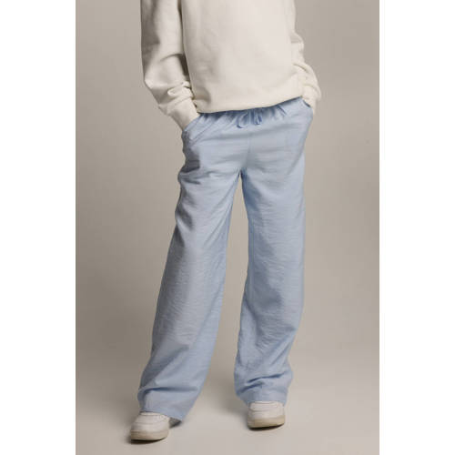 America Today wide leg broek babyblauw Meisjes Viscose Effen 146 152