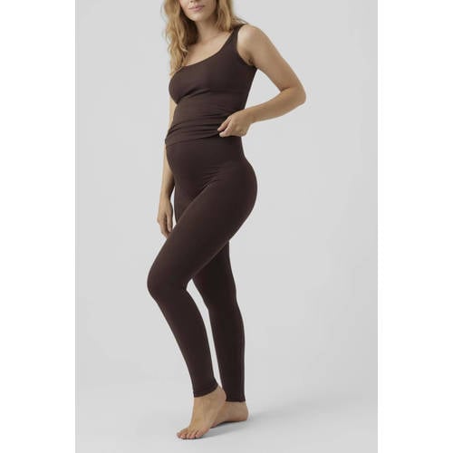 Mamalicious skinny zwangerschapslegging MLTIA Broek Bruin Dames Polyamide S M