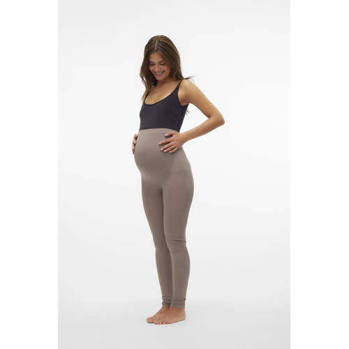 Mamalicious skinny zwangerschapslegging MLTIA Broek Bruin Dames Polyamide S M